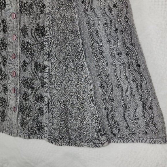 *New Low price!**  Vintage Grey Embroidered Dress - Picture 7 of 7